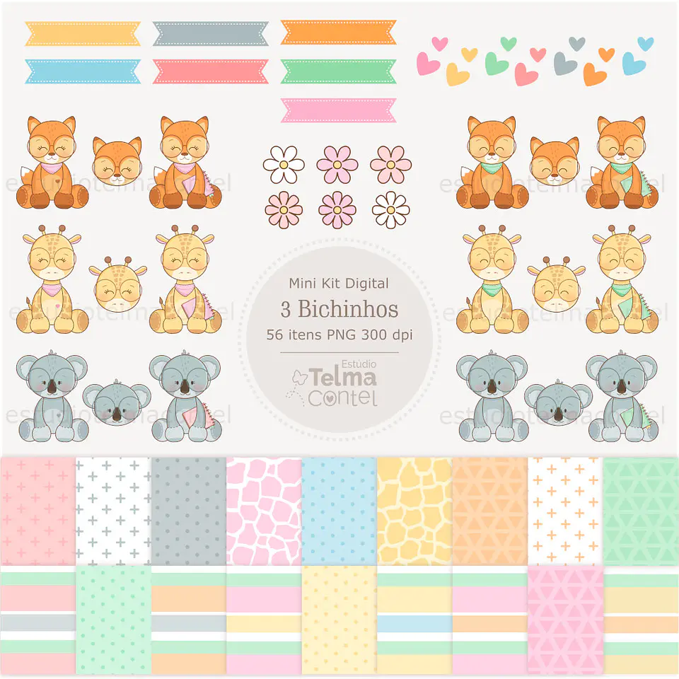 Kit Digital Bichinhos 20 1