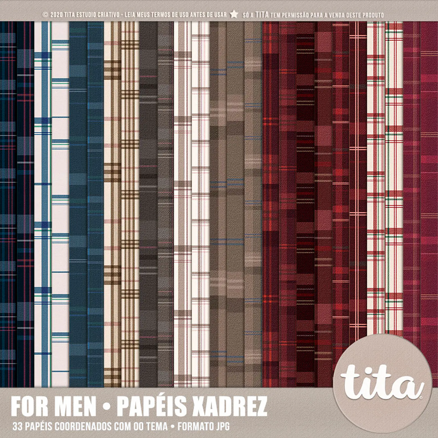 Kit Digital Papéis Xadrez 244 1