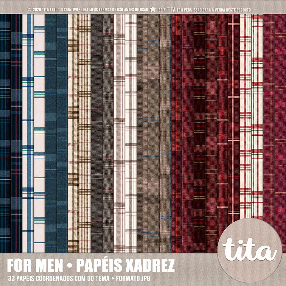 Kit Digital Papéis Xadrez 244 1