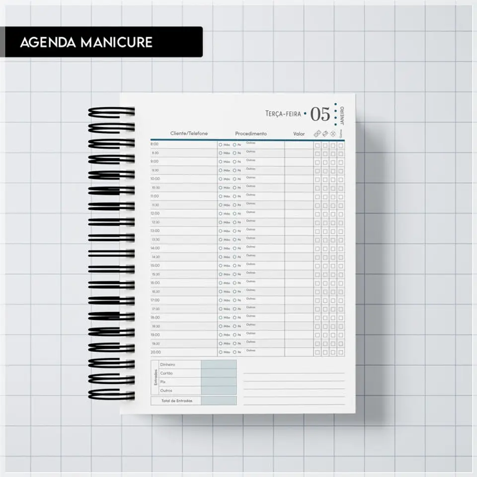 Encadernação - Agenda Manicure Datado 27 1