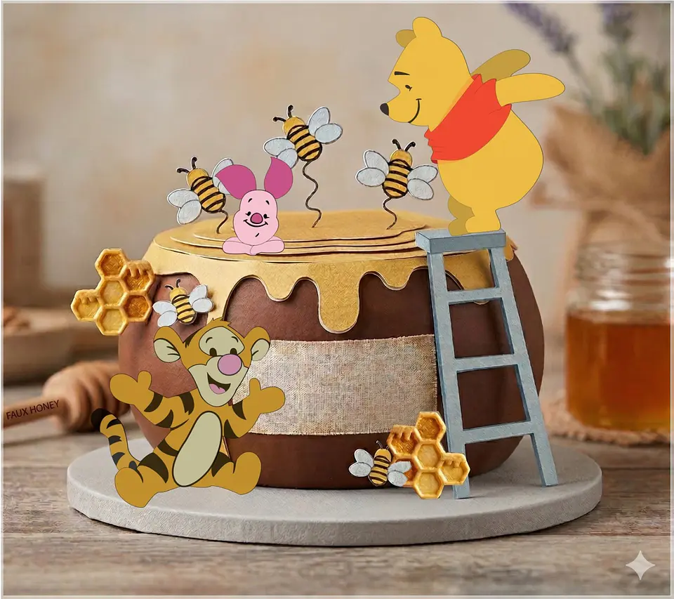 Arquivo de Corte Topo de Bolo Ursinho Pooh 1 1