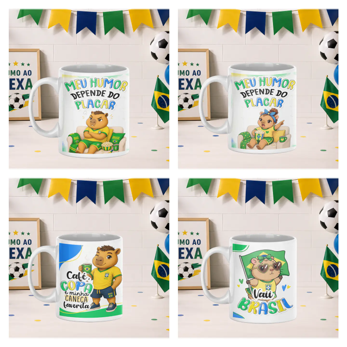 Sublimação Caneca - Capivara Copa do Mundo 1