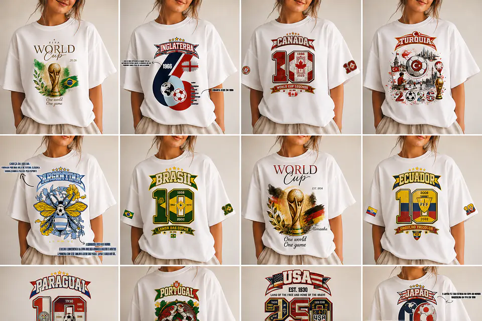 Sublimação - Camisetas Copa 26 1