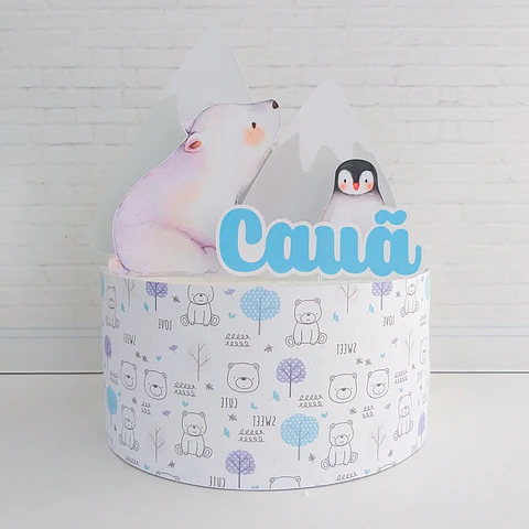 Arquivo de Corte Topo de Bolo Urso Polar 1