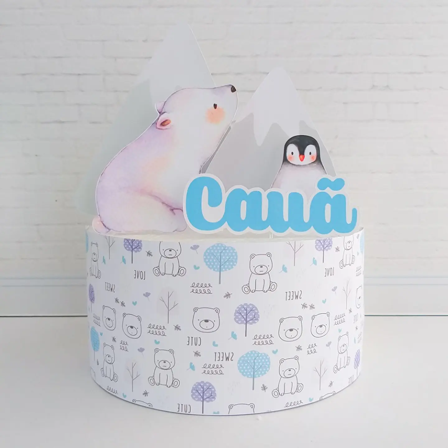 Arquivo de Corte Topo de Bolo Urso Polar 1 1
