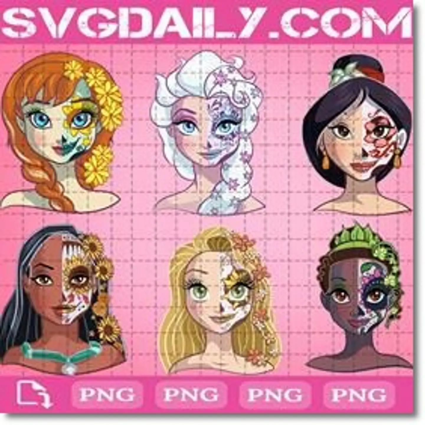 Kit Digital Halloween Princesas Disney 26 1