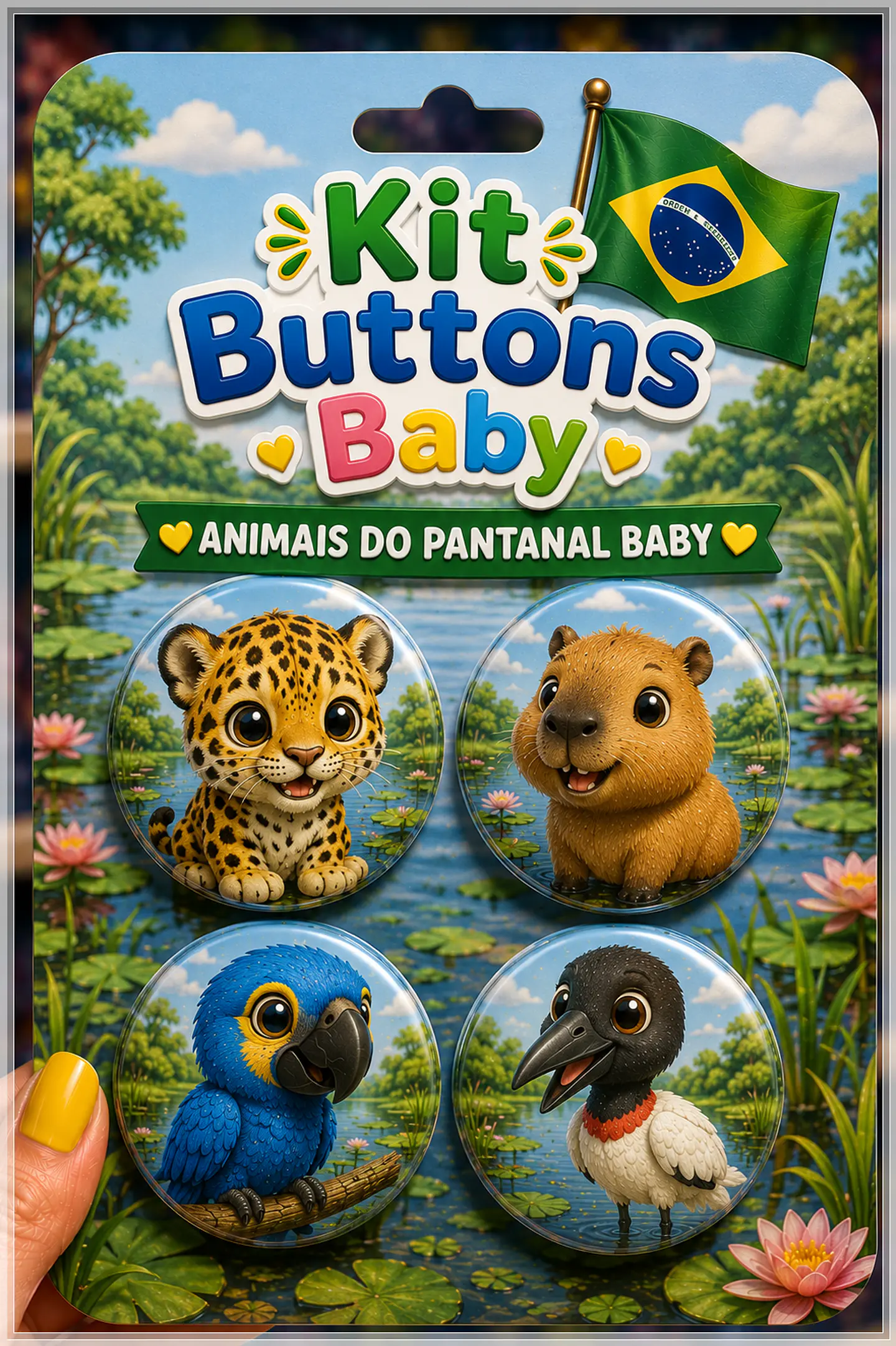 Arquivo de Corte Buttons Animais do Pantanal 2 1