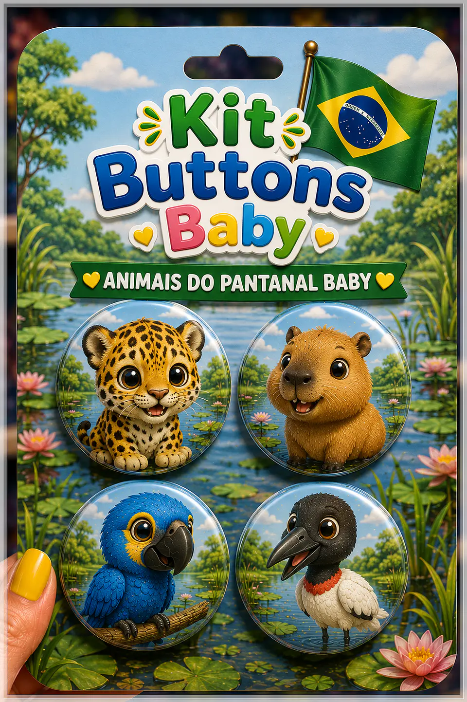 Arquivo de Corte Buttons Animais do Pantanal 2 1