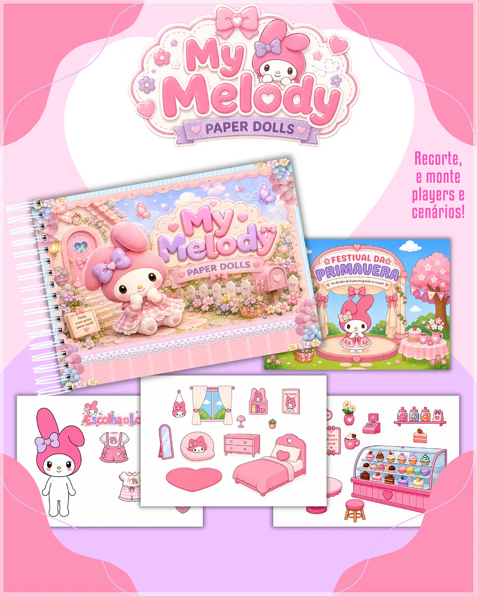 Encadernação - Paper Dolls My Melody 1
