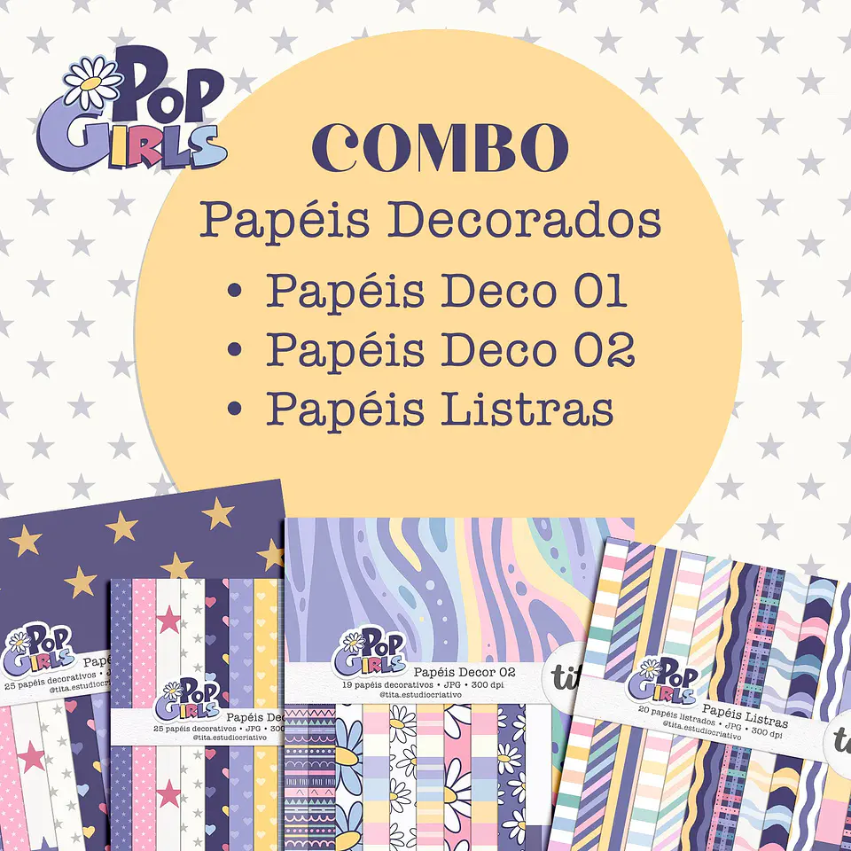 Kit Digital Pop Girls Papeis 255 1