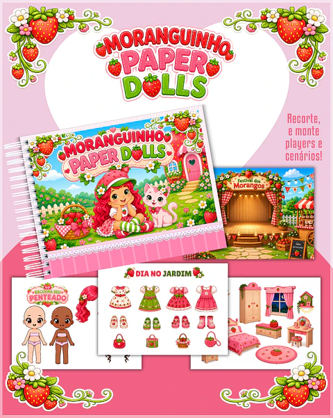 Encadernação - Paper Dolls Moranguinho