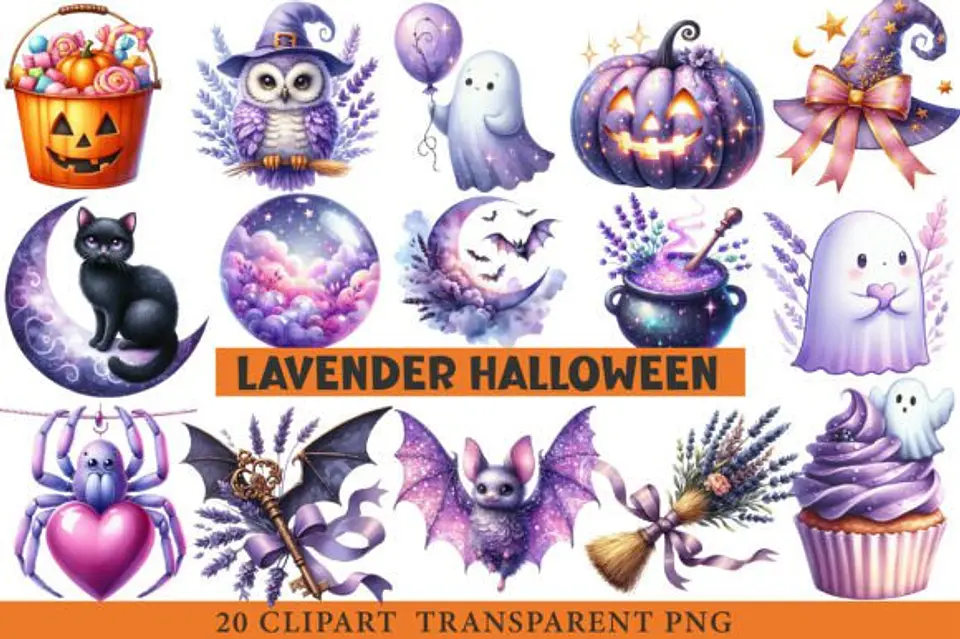 Kit Digital Lavanda Halloween 13 1