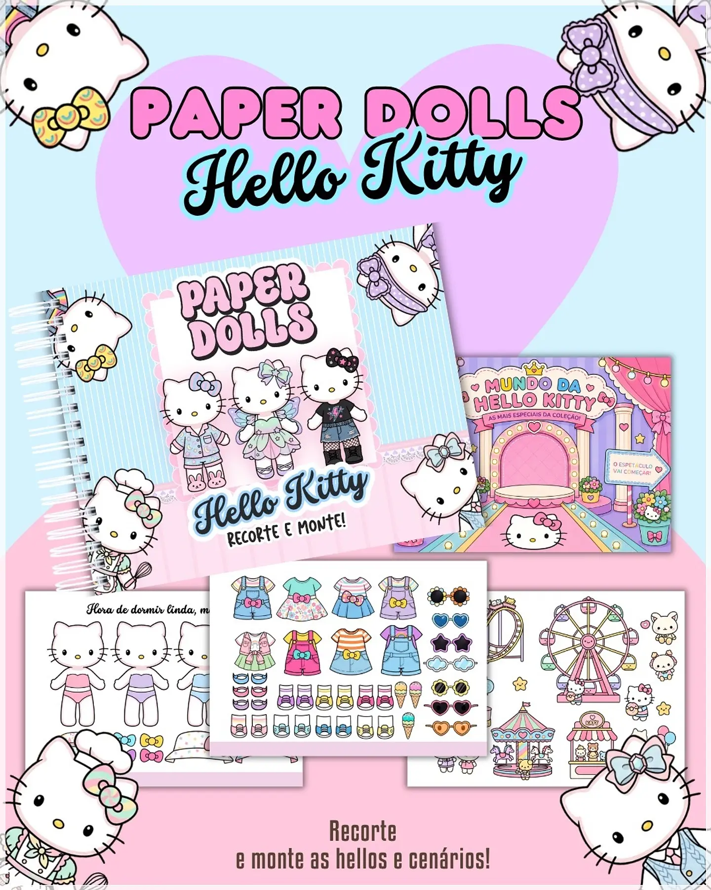 Encadernação - Paper Dolls Hello Kitty 1