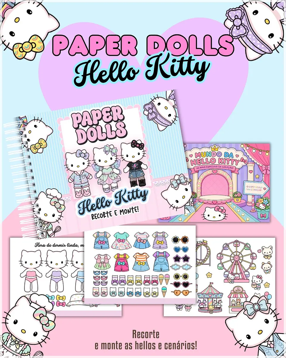Encadernação - Paper Dolls Hello Kitty 1