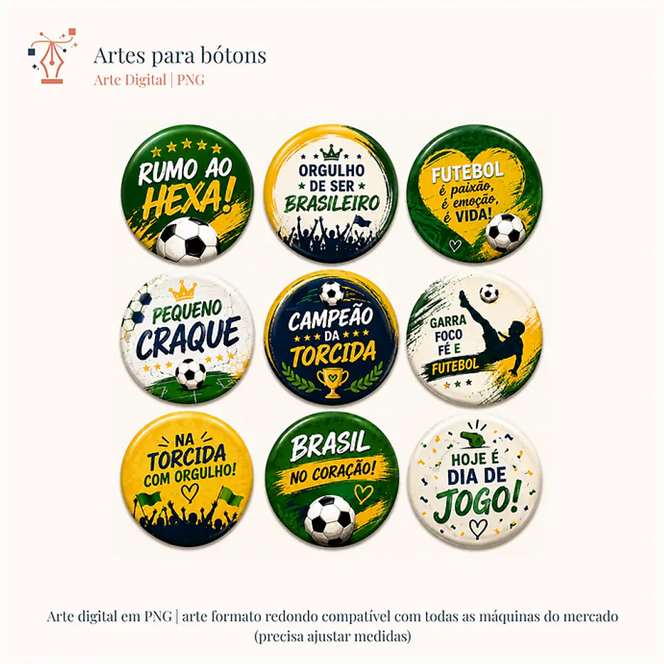 Arquivo de Corte Bottons Torcer Juntos Copa do Mundo 1