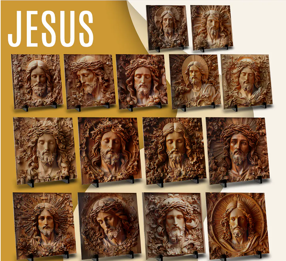 Sublimação - Azulejo Cristo Em Madeira 1