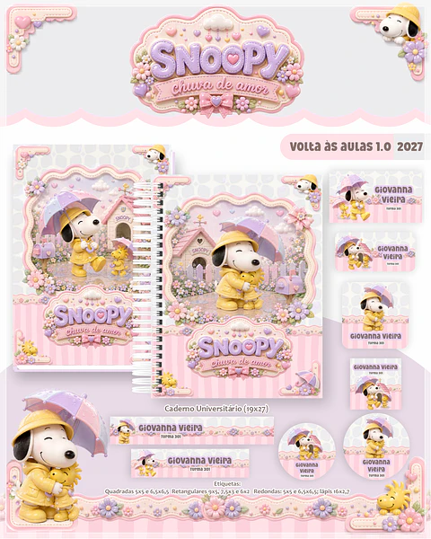 Encadernação - Coleção Escolar 1.0 Snoopy