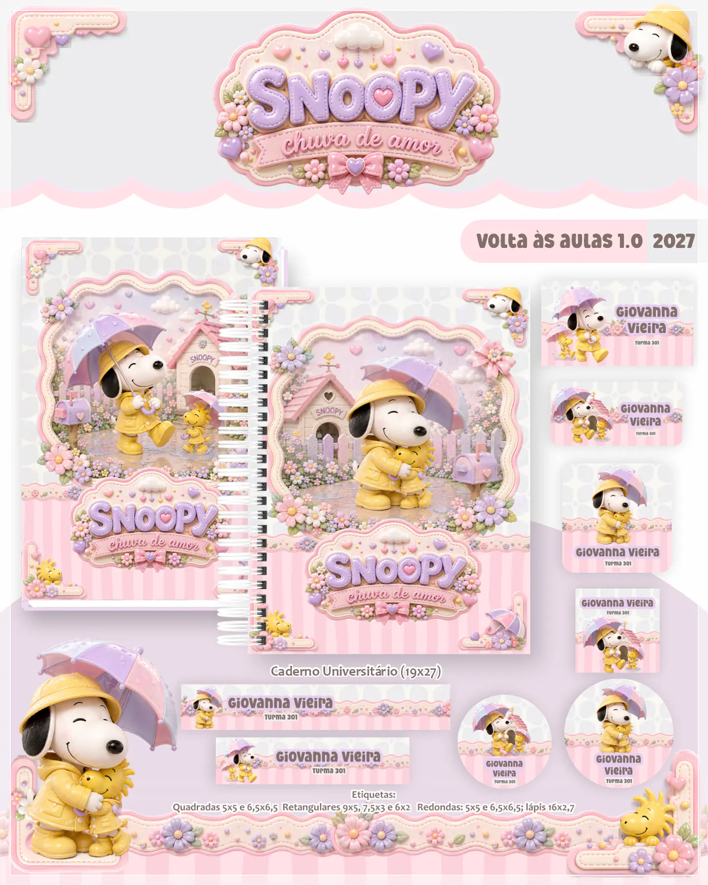 Encadernação - Coleção Escolar 1.0 Snoopy 1