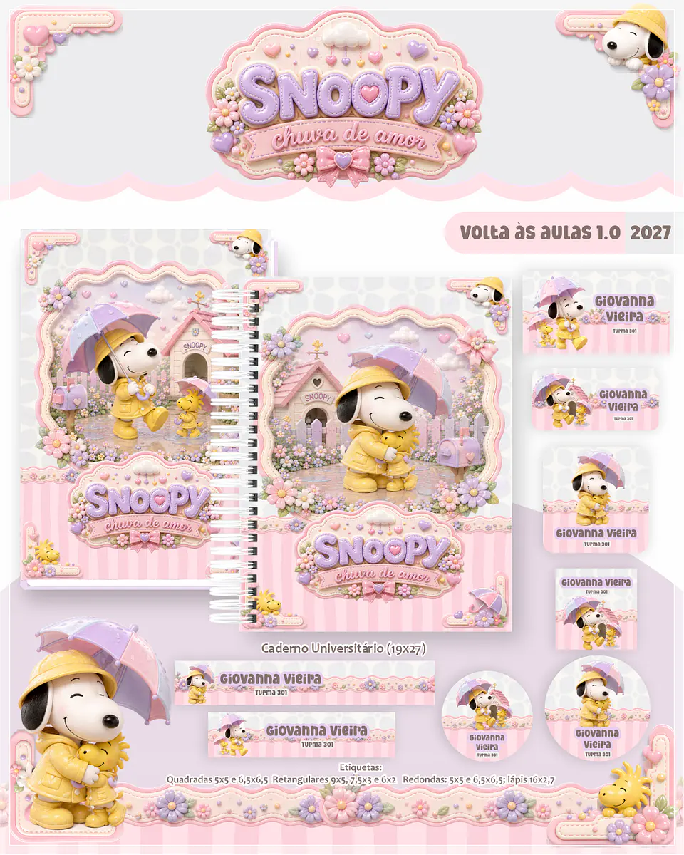 Encadernação - Coleção Escolar 1.0 Snoopy 1