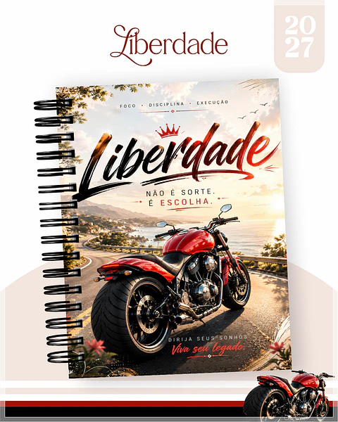 Encadernação - Agenda , Bloquinho , Calendário e Planner Liberdade
