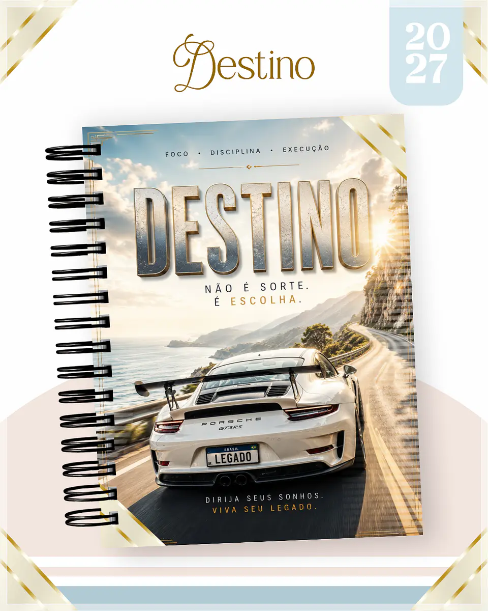 Encadernação - Agenda , Bloquinho , Calendário e Planner Destino 1