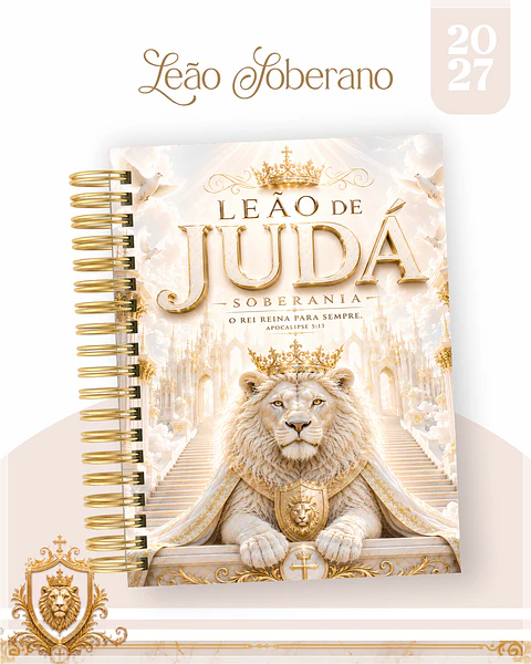 Encadernação - Agenda , Bloquinho , Calendário e Planner Leão Soberano