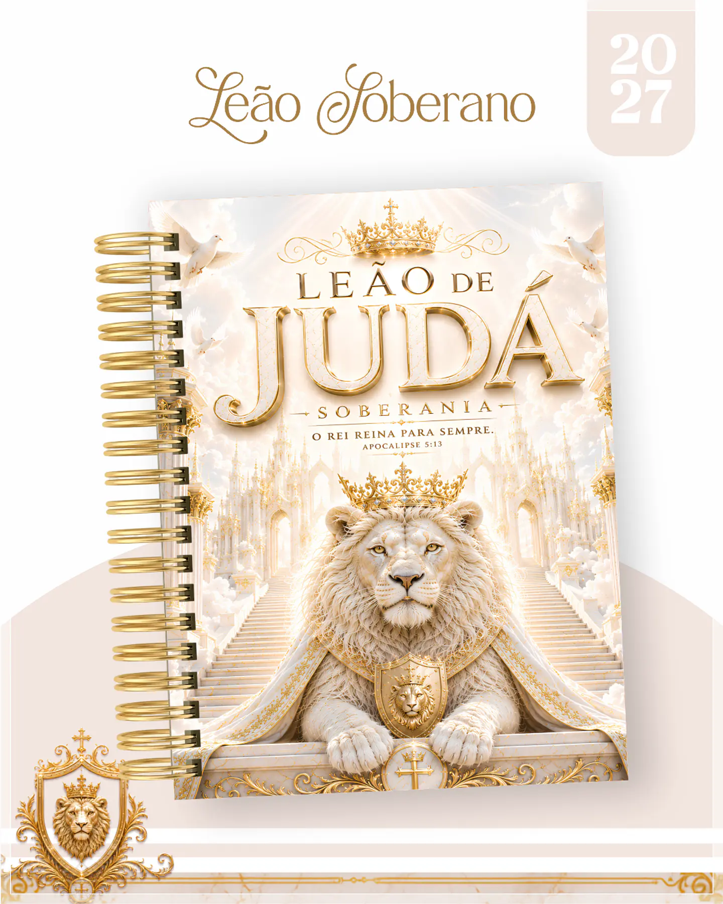 Encadernação - Agenda , Bloquinho , Calendário e Planner Leão Soberano 1