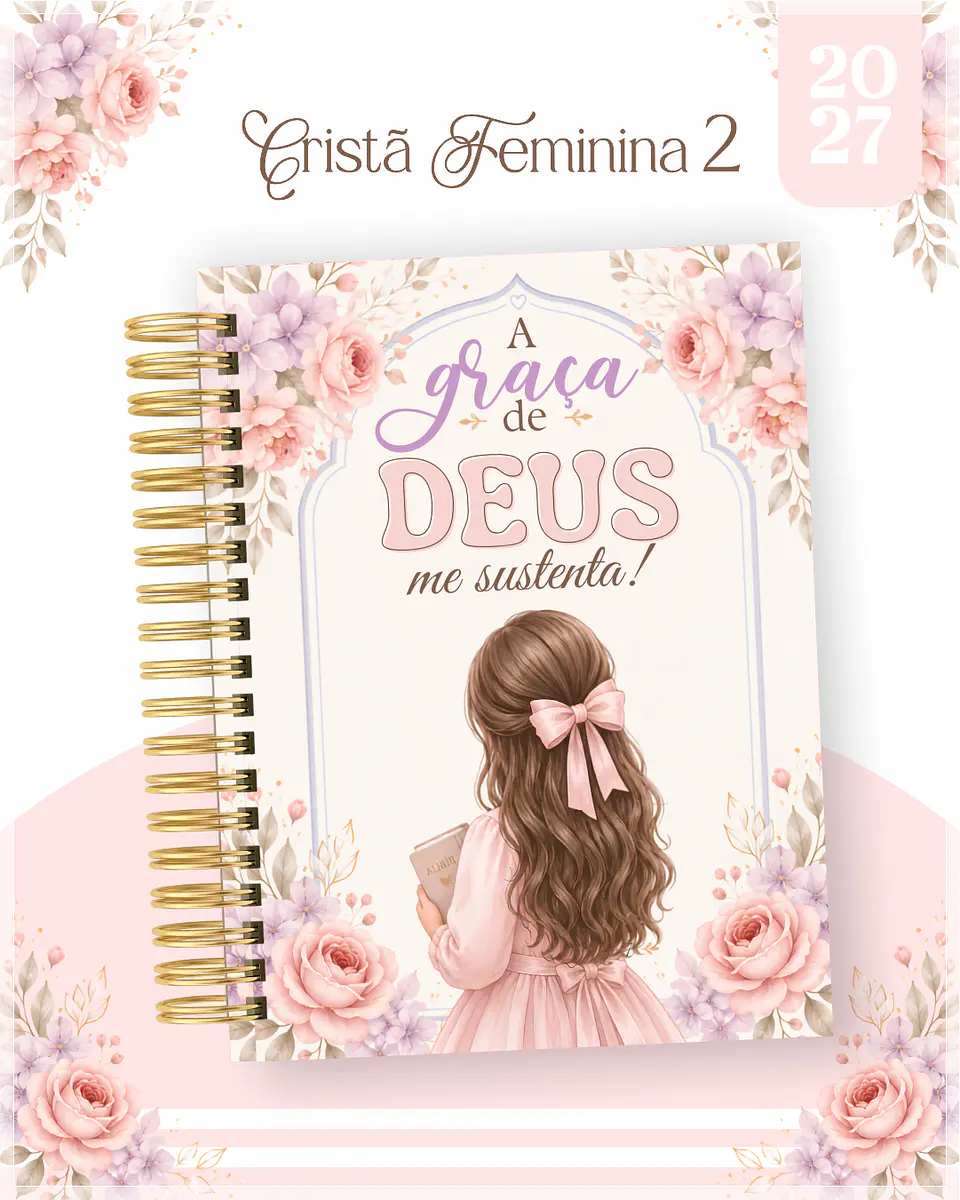 Encadernação - Agenda , Bloquinho , Calendário e Planner Cristã Feminina 1