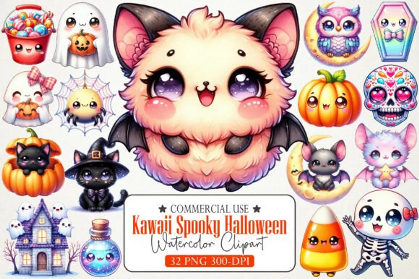 Kit Digital Kawaii Spooky Halloween 2 1