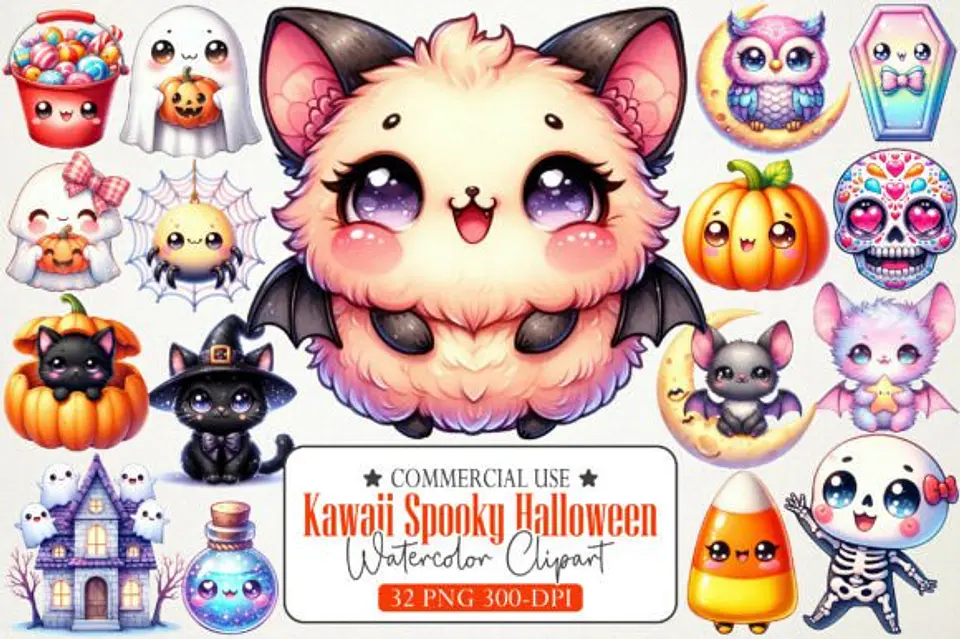 Kit Digital Kawaii Spooky Halloween 2 1