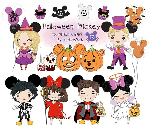 Kit Digital Halloween Mickey 16