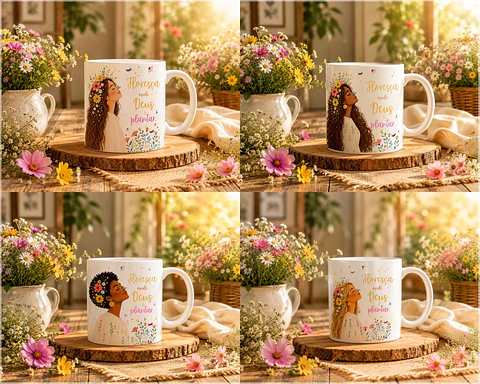 Sublimação - Canecas Menina que Floresce