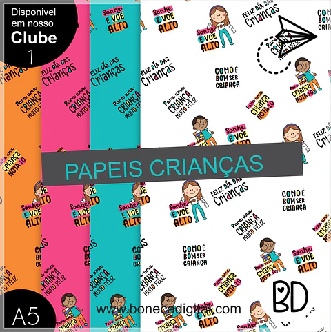 Kit Digital Dia das Crianças Papéis 4