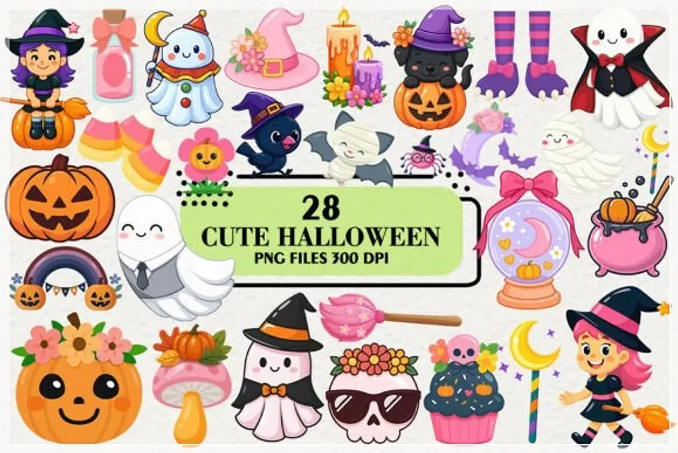 Kit Digital Cute Spooky Halloween 4 1