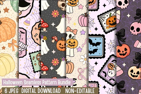Kit Digital Halloween Seamless 27