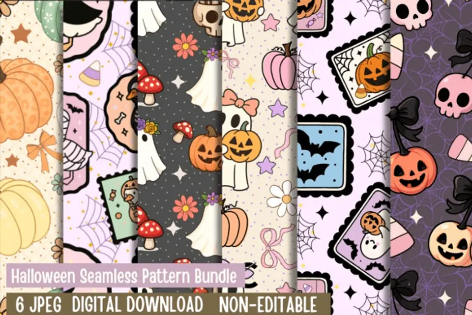 Kit Digital Halloween Seamless 27 1