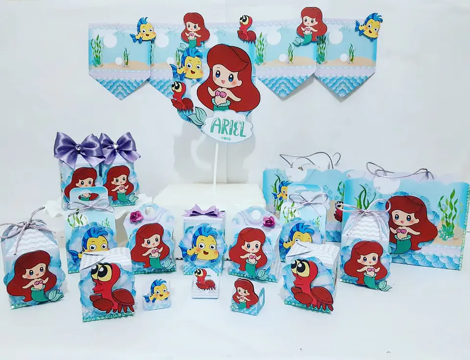 Arquivo de Corte Kit Festa Ariel A Pequena Sereia 16 1
