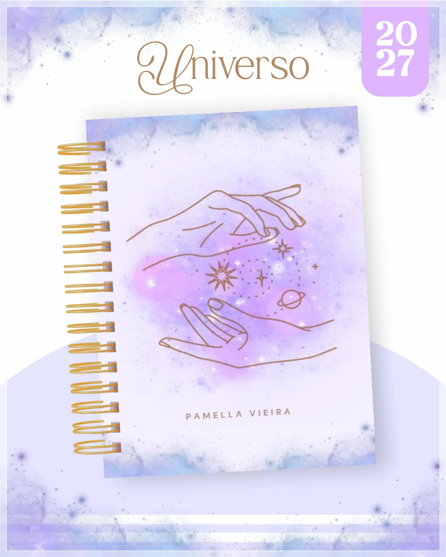 Encadernação - Agenda , Bloquinho , Calendário e Planner Universo 1
