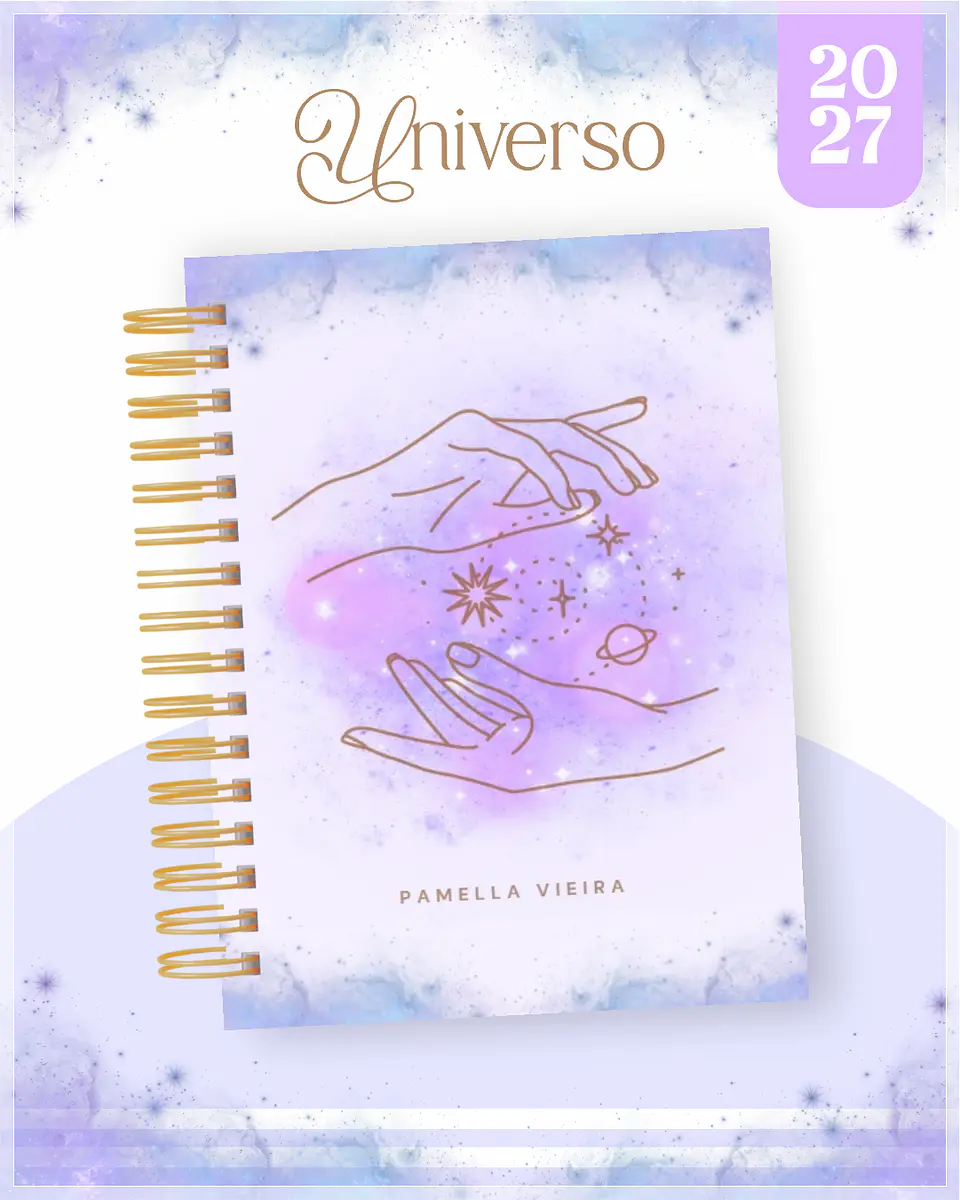 Encadernação - Agenda , Bloquinho , Calendário e Planner Universo 1