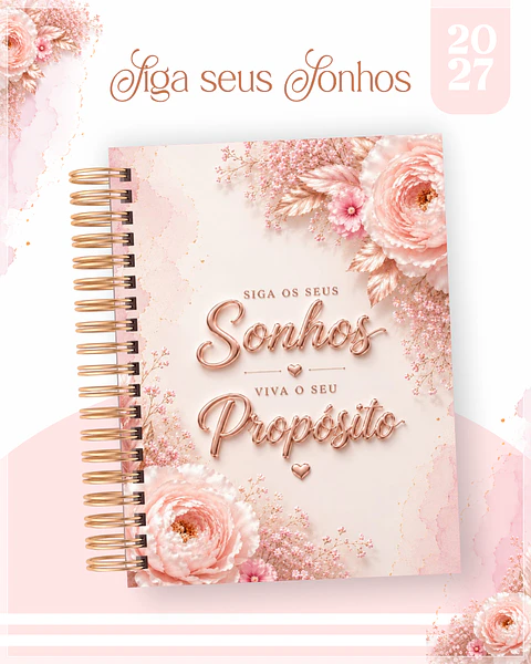 Encadernação - Agenda , Bloquinho , Calendário e Planner Siga seus Sonhos