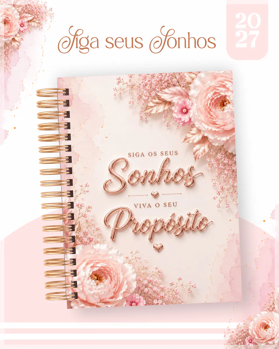 Encadernação - Agenda , Bloquinho , Calendário e Planner Siga seus Sonhos 1