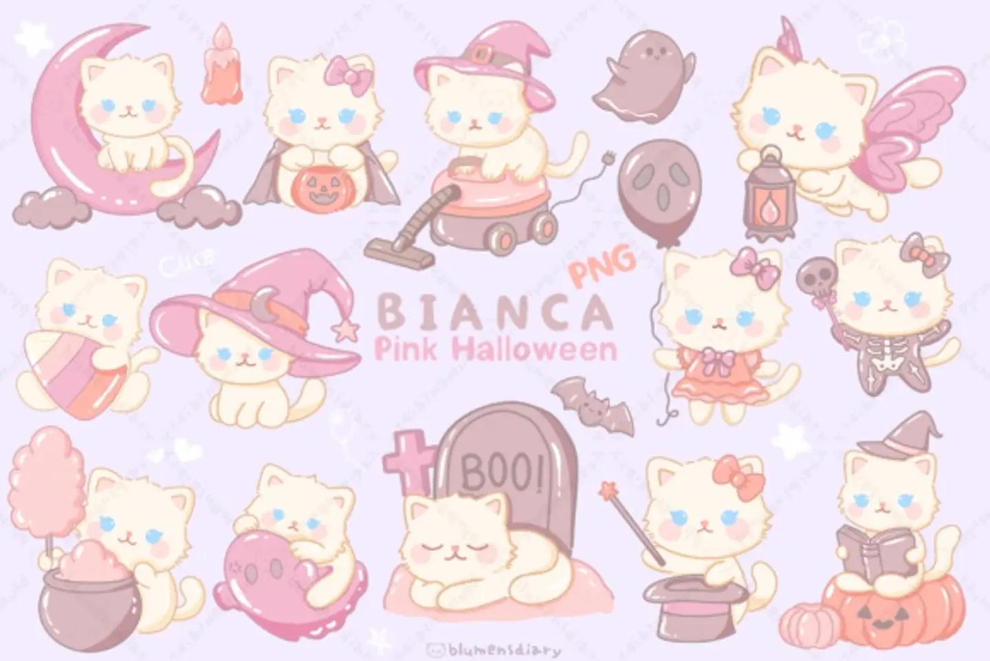 Kit Digital Bianca Pink Halloween 2 1