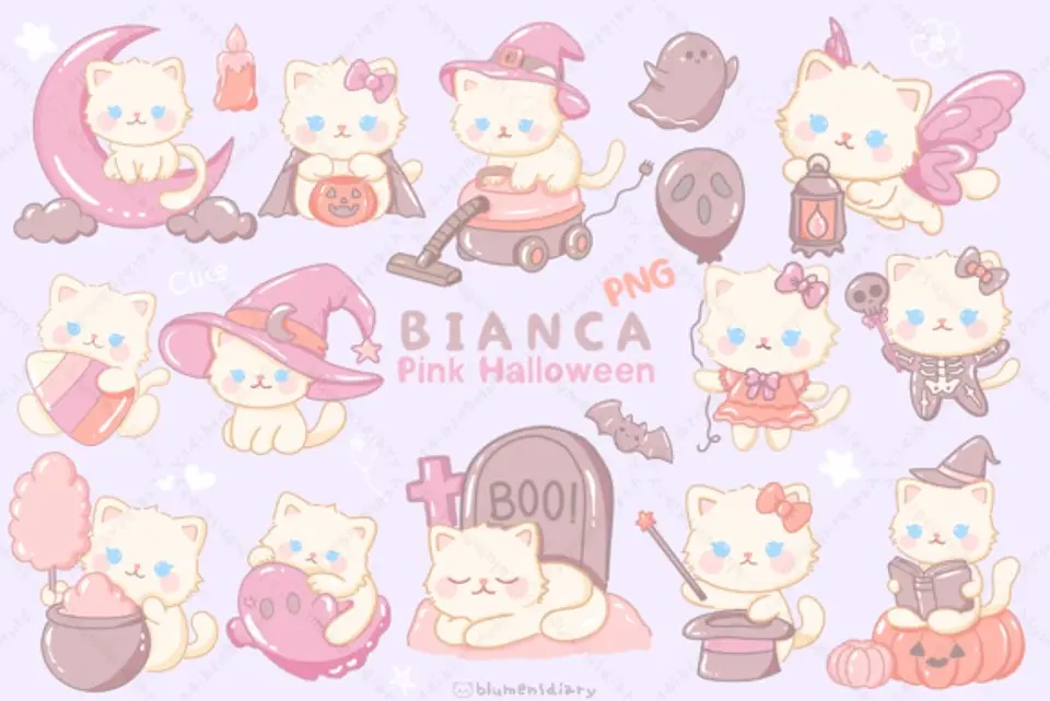 Kit Digital Bianca Pink Halloween 2 1
