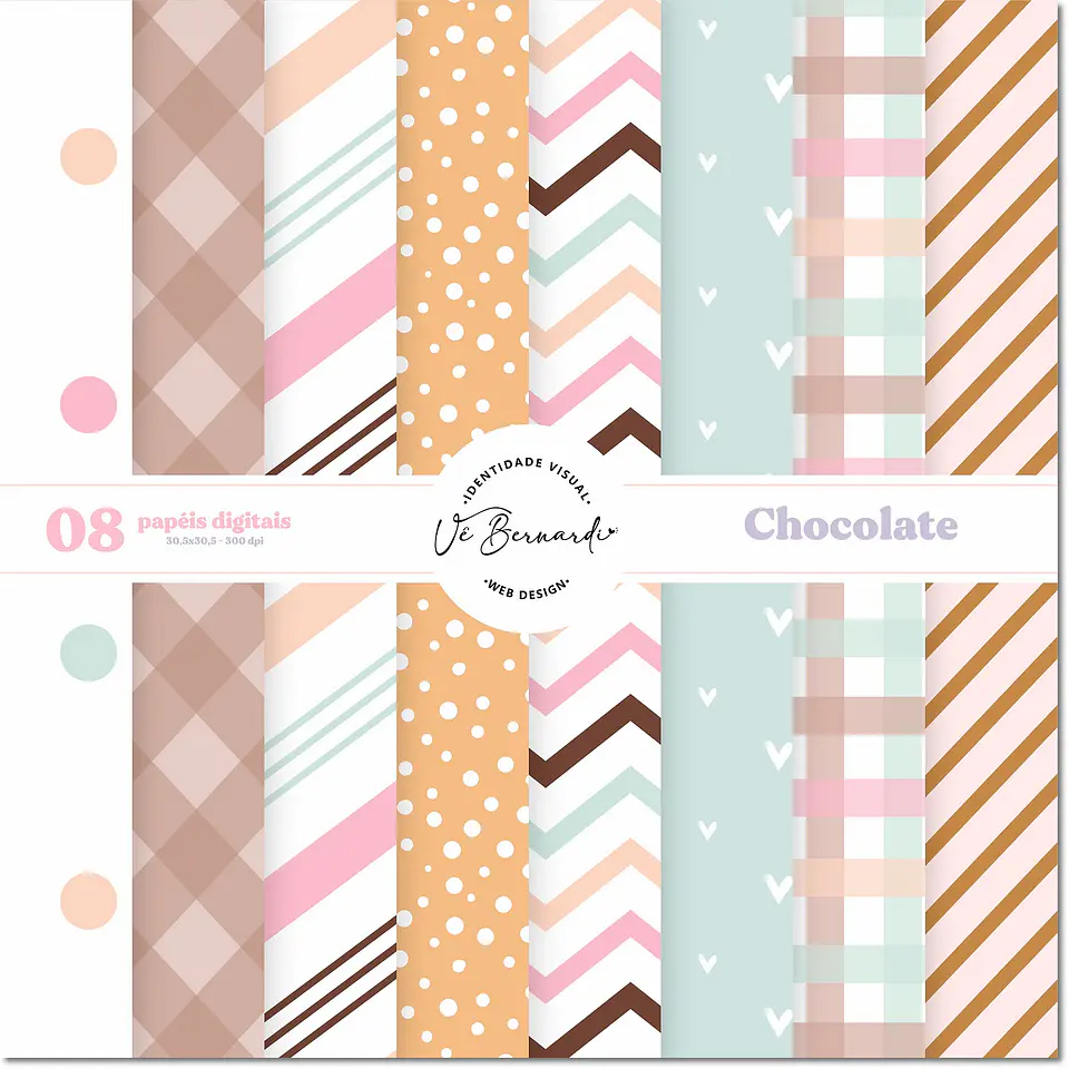 Kit Digital Papéis Chocolate 9 1