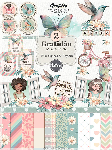 Kit Digital Gratidão Muda Tudo 134