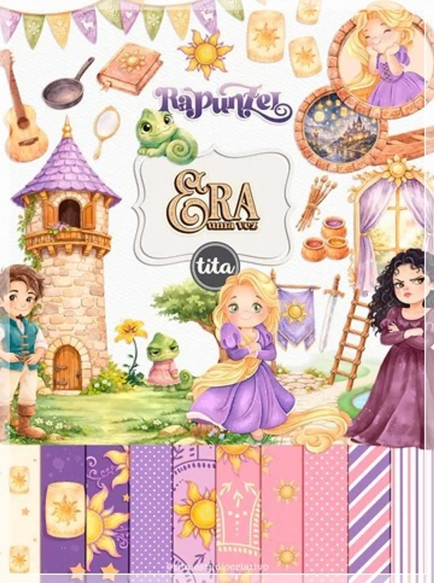 Kit Digital Enrolados Rapunzel 109 1