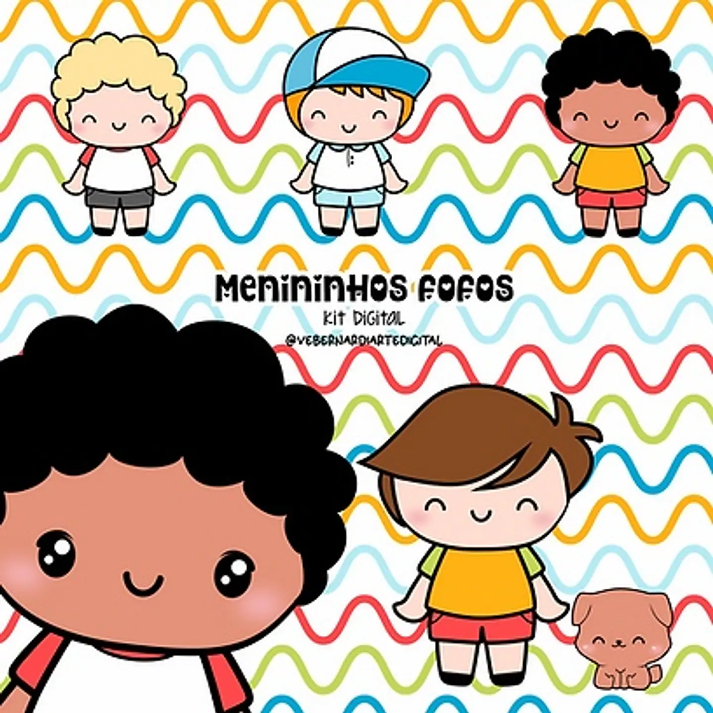 Kit Digital Menininhos Fofos Vbad 7 1