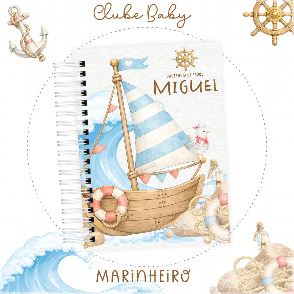 Encadernação - Caderneta Marinheiro Barco 1