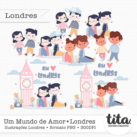 Kit Digital Ilustrações Londres 148