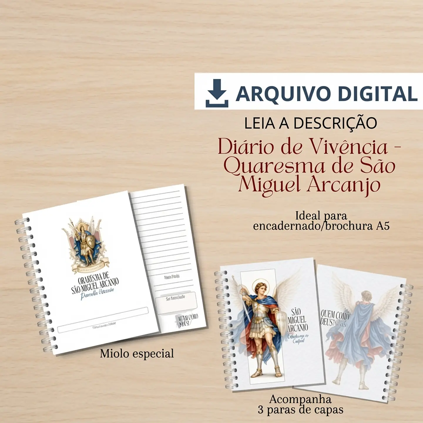 Encadernação - Diario de Vivencia Qauresma São Miguel 1